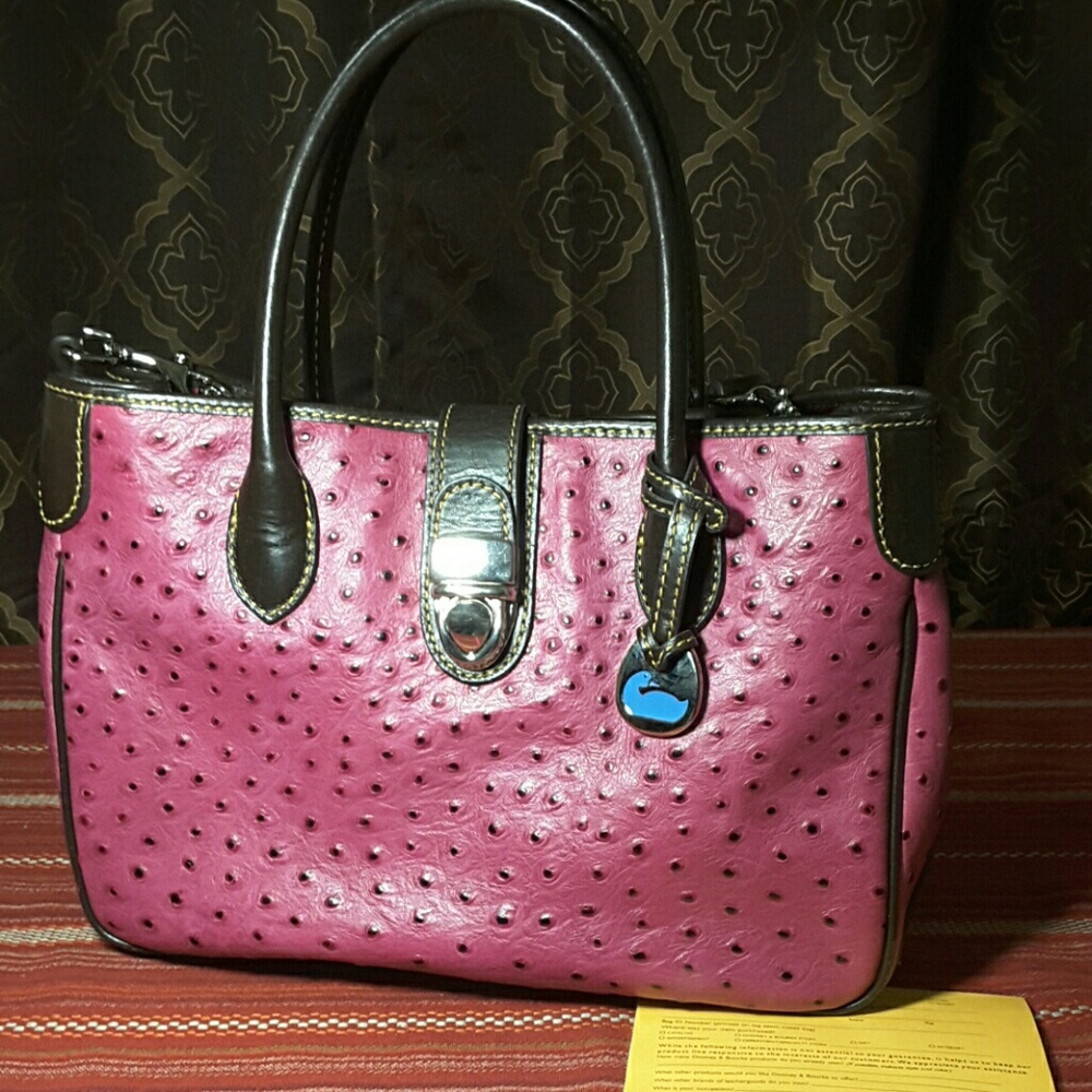 Dooney & Bourke Pink Ostrich Leather Bag